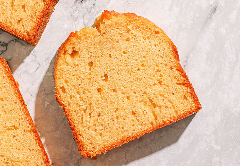 Lemon Vanilla Pound Cake Slice