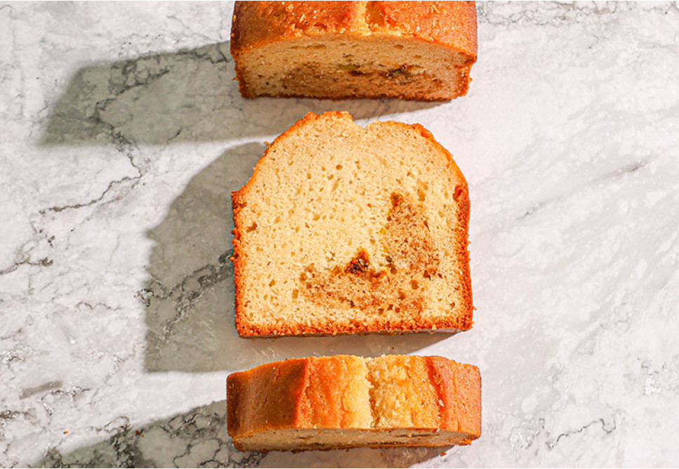 Caramel Pound Cake Slice