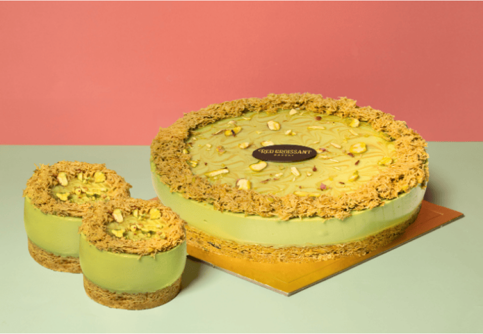 Pistachio Kunafa Cheesecake