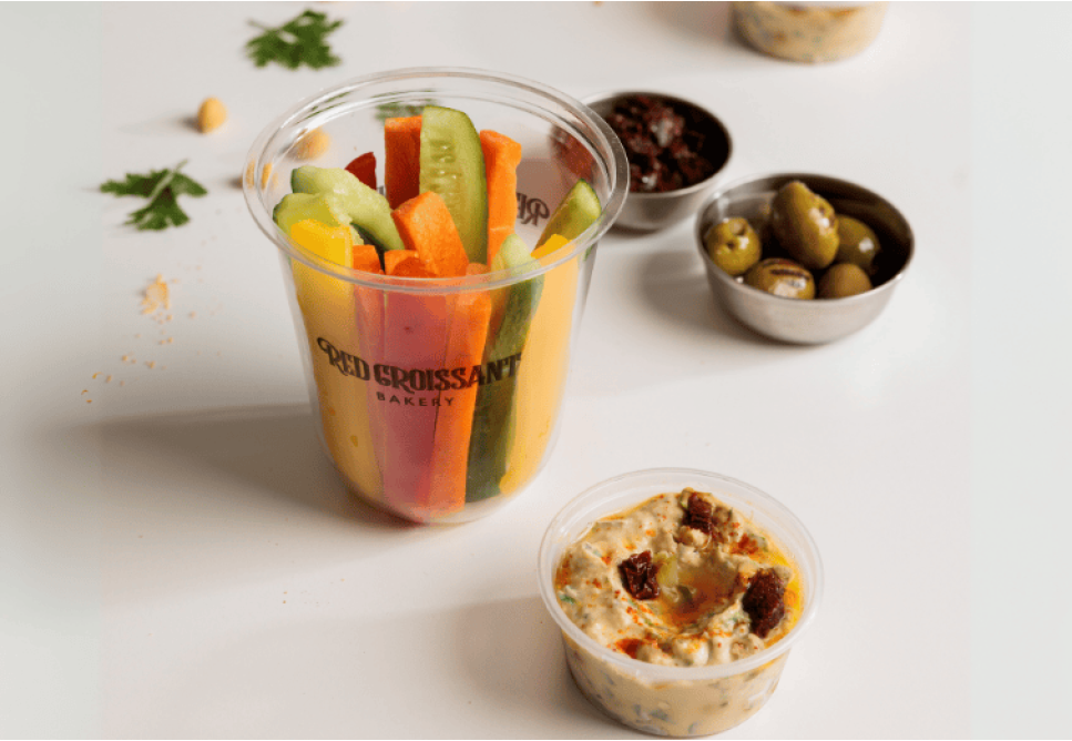 Veggie Sticks with RC Mix Hummus Dip 