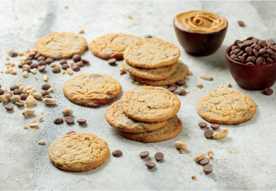 Peanut Butter Choco Chip Cookies 3 Piece Pack
